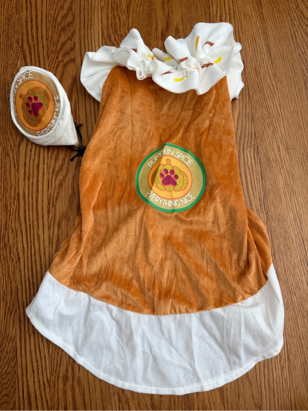 Rubies pumpkin spice dog dress up costume large